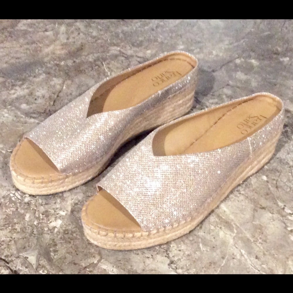 FRANCO SARTO Platform Slip On Sandals size 9.5
